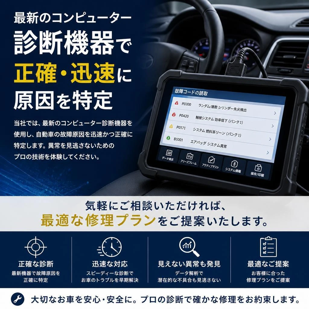 自動車故障診断で安心のサポート